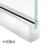 R25S12 without lock,FHC 2-1/2" Low Profile Square Door Rail Without Lock For 1/2" Glass - 35-3/4" Length